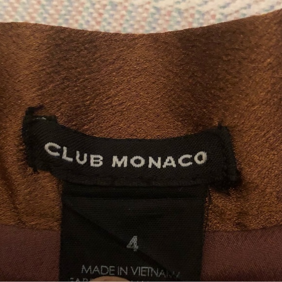 Club Monaco Pleated Satin-like Skirt - Picture 2 of 2